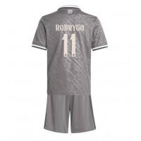 Echipament fotbal Real Madrid Rodrygo Goes #11 Tricou Treilea 2024-25 pentru copii maneca scurta (+ Pantaloni scurti)